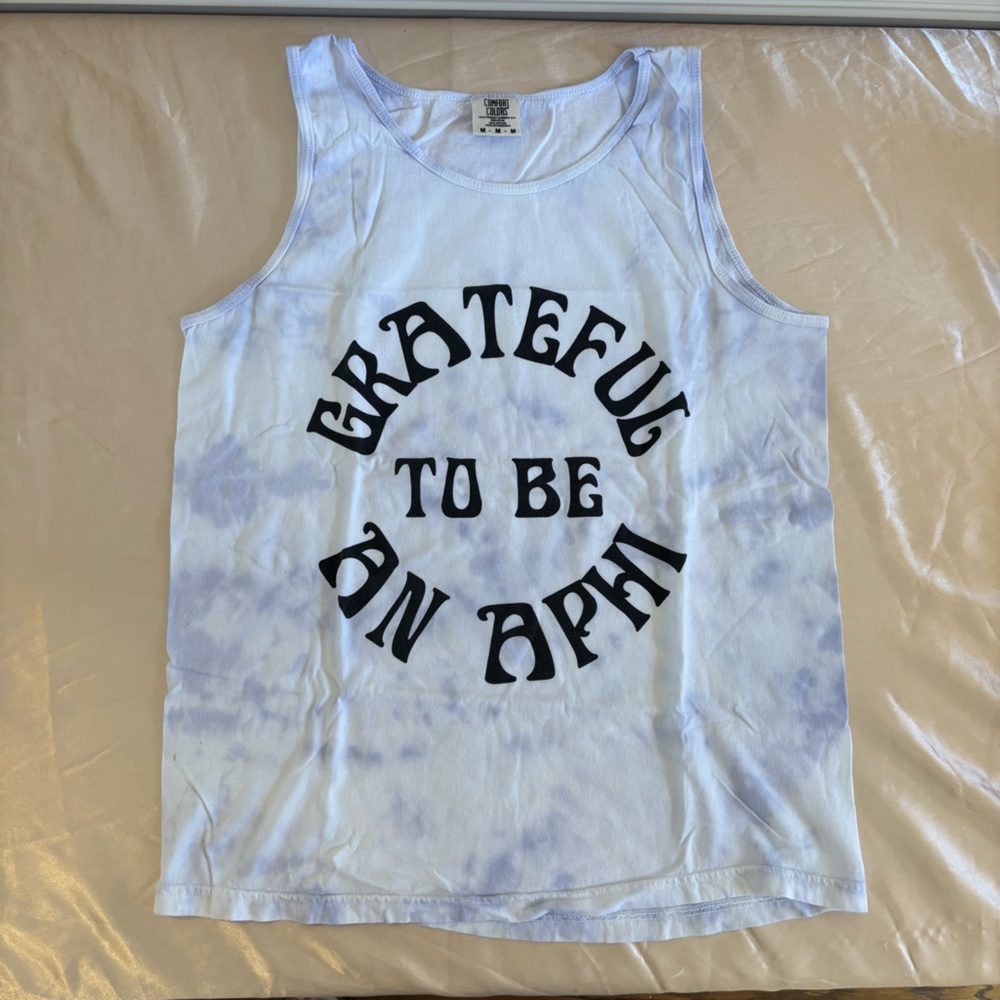 Alpha Phi Sorority Comfort Colors Tank Top Sz M